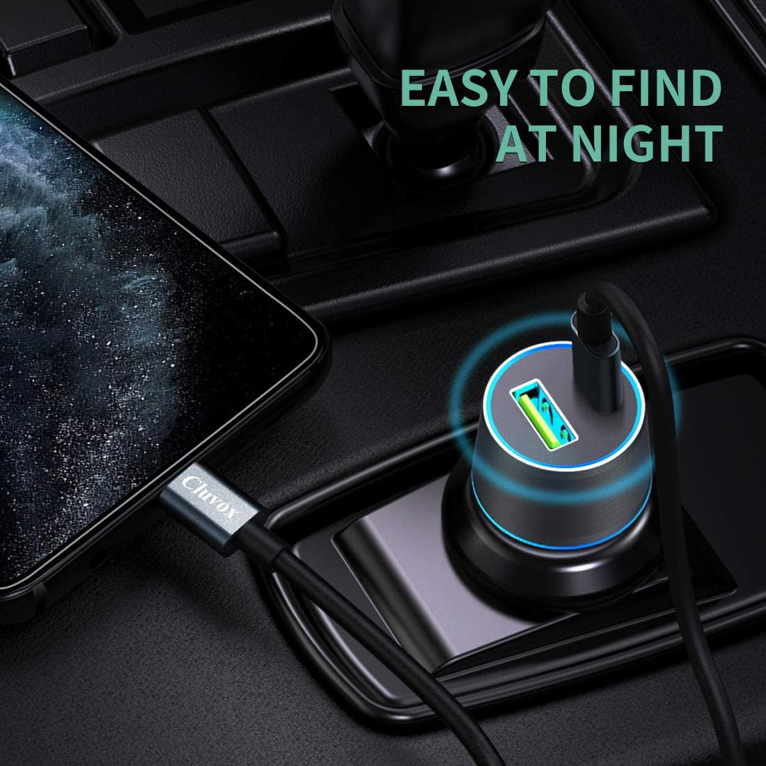 20W Dual USB Car Charger Adapter – Fast Charging Cigarette Lighter USB Charger for iPhone 16/15/14/13/12/11 Series, iPad, Samsung, Google Pixel & More