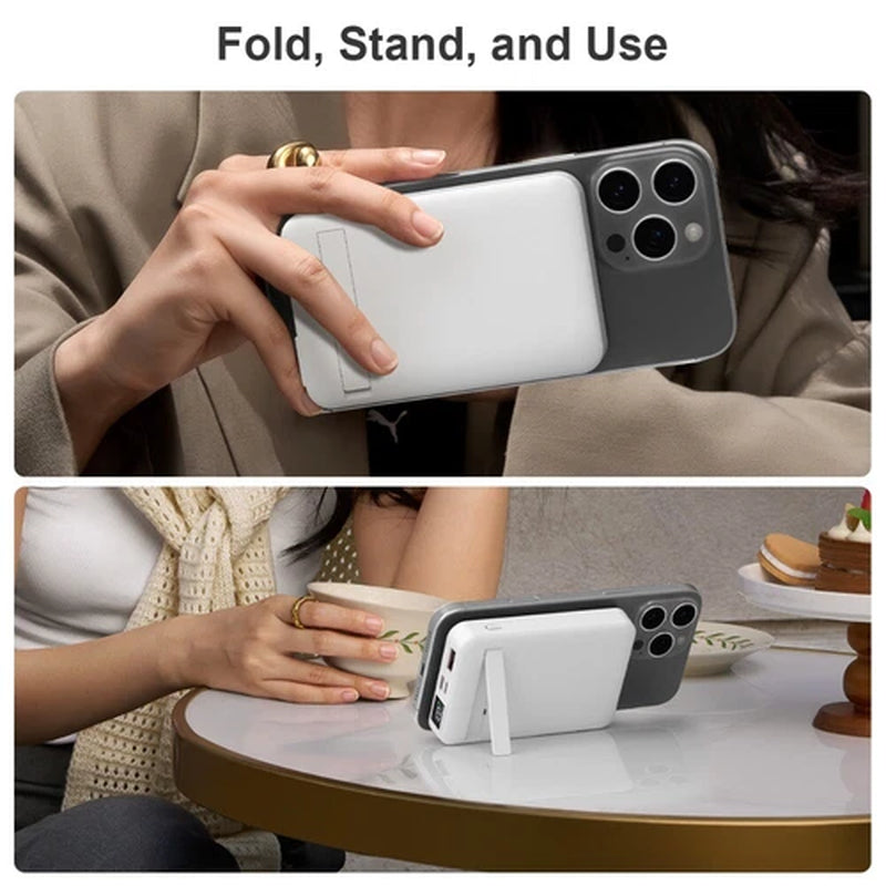 Magnetic Wireless Power Bank 10000mAh – Portable Fast Charger Battery Pack Compatible with iPhone 16/15/14/13/12 Series