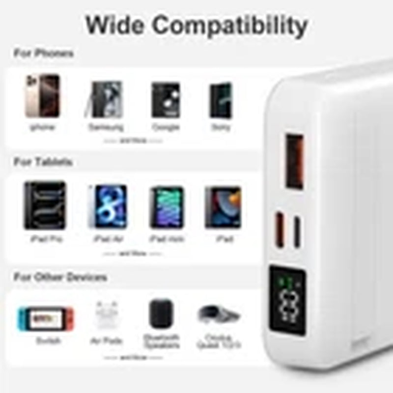Magnetic Wireless Power Bank 10000mAh – Portable Fast Charger Battery Pack Compatible with iPhone 16/15/14/13/12 Series