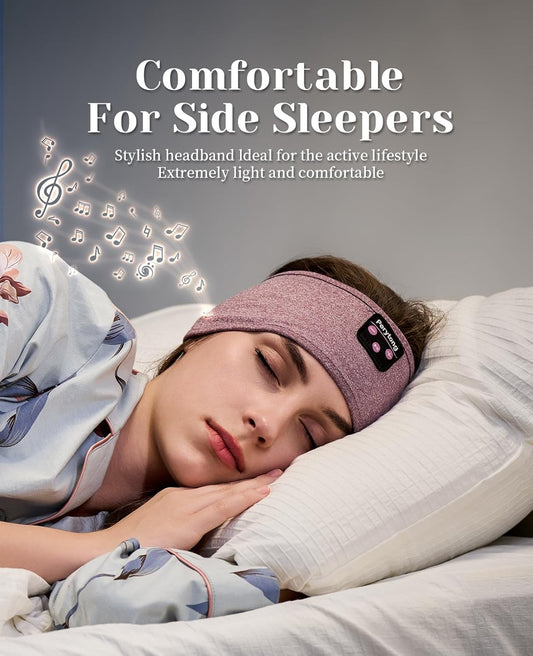 Sleep Headphones Bluetooth Sports Headband with Ultra-Thin HD Stereo Speakers – Comfortable Wireless Headset for Sleeping, Workout, Jogging, Yoga, Insomnia, Air Travel & Meditation – Unisex