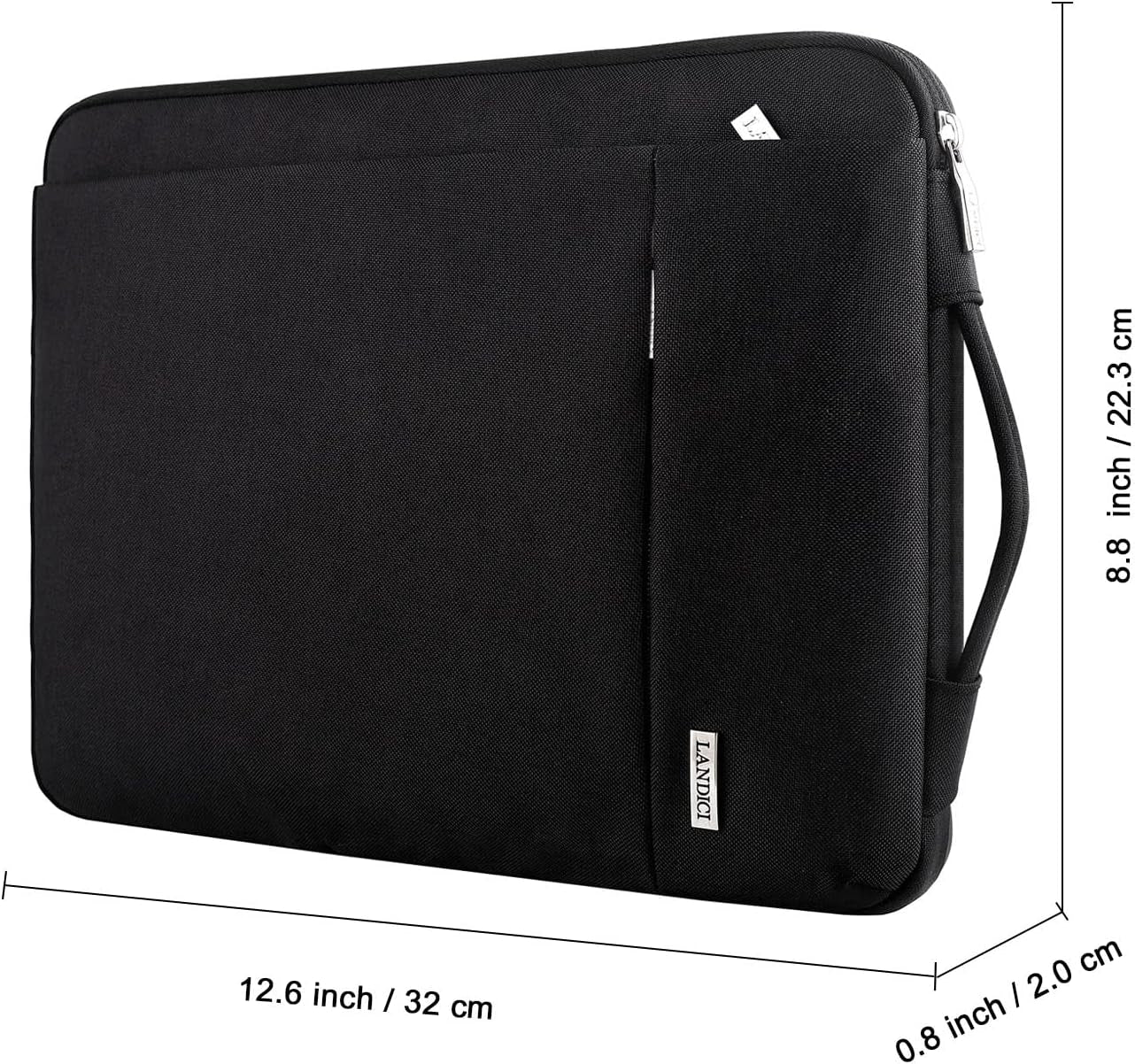 360° Protective 11.6 Inch Laptop Sleeve – Slim Waterproof Shockproof Case for Surface Pro 7/8/9, Laptop Go 2/3, MacBook Air 11, 11–12" Chromebook – Black Carrying Bag