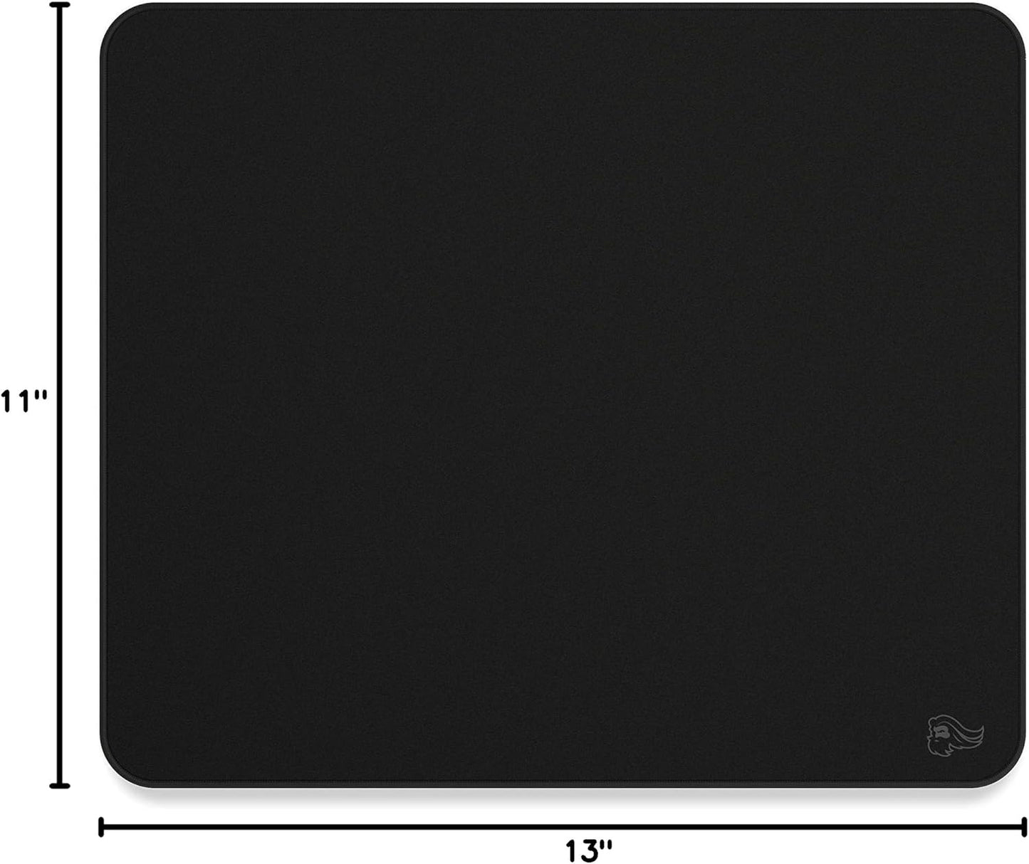 Large Gaming Mouse Pad – Stealth Edition | Premium Black Cloth with Stitched Edges | Smooth Precision Surface | 11" x 13" (G-L-Stealth)