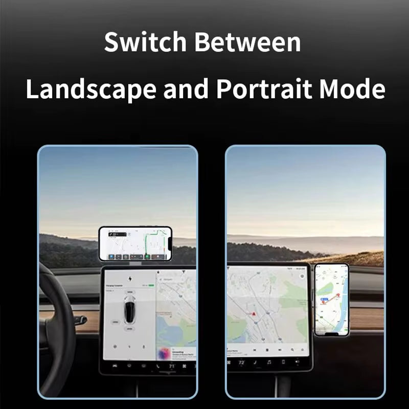 Magnetic Ultrathin Car & Laptop Phone Stand – Foldable Aluminum Alloy Side Mount for Flat Screen Display, Camera, and Rollover Use