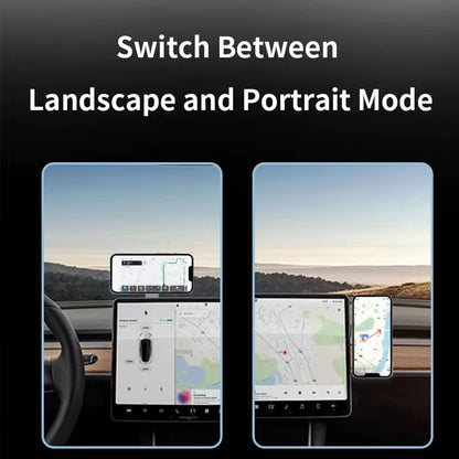 Magnetic Ultrathin Car & Laptop Phone Stand – Foldable Aluminum Alloy Side Mount for Flat Screen Display, Camera, and Rollover Use