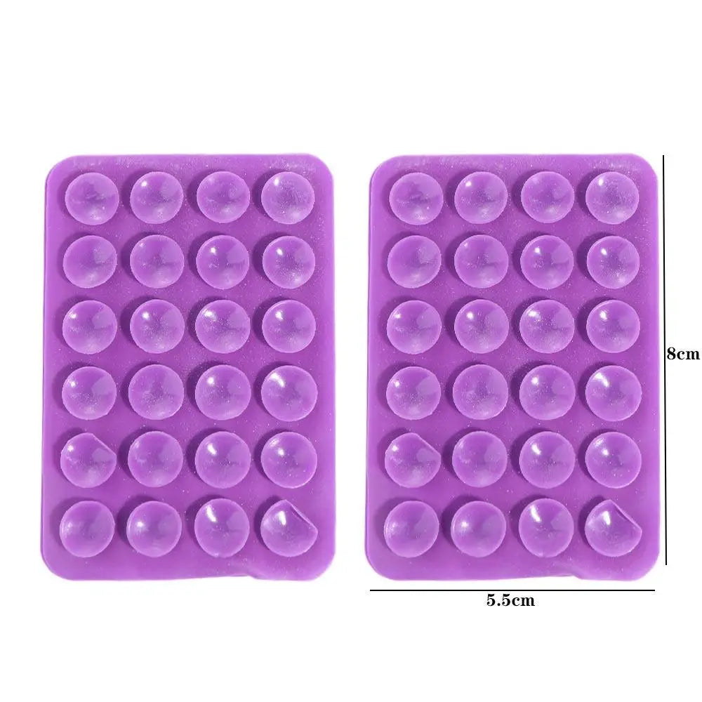 2-Pack Double-Sided Silicone Suction Pads – Adhesive Mobile Phone Fixture with Strong Suction Cups for Repair & Mounting