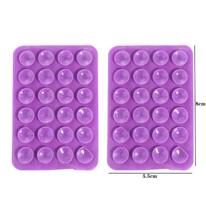 2-Pack Double-Sided Silicone Suction Pads – Adhesive Mobile Phone Fixture with Strong Suction Cups for Repair & Mounting