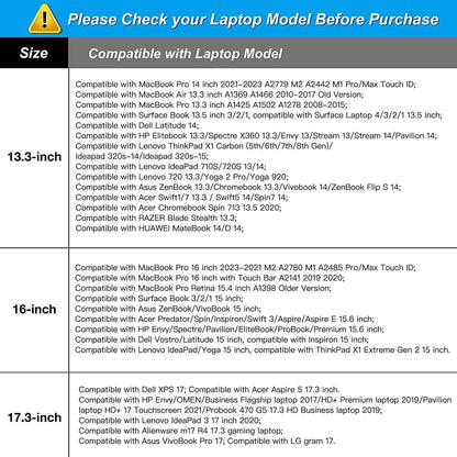 13–14 Inch Laptop Shoulder Messenger Bag – Compatible with MacBook Air/Pro, MacBook Pro 14 Inch M3/M2/M1 (2021–2023), Adjustable Depth Design, Stylish Slim Notebook Case, Purple