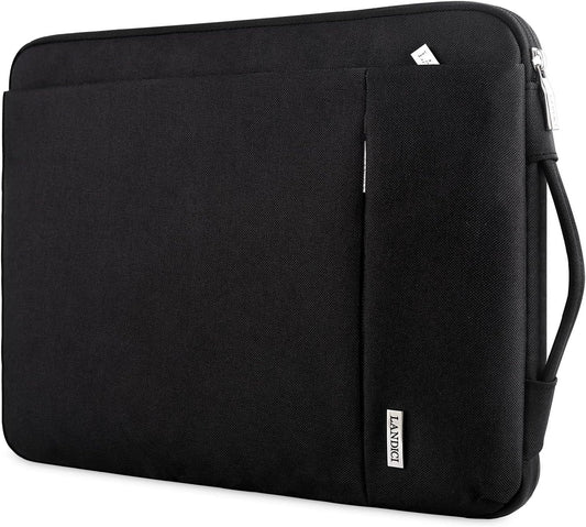360° Protective 11.6 Inch Laptop Sleeve – Slim Waterproof Shockproof Case for Surface Pro 7/8/9, Laptop Go 2/3, MacBook Air 11, 11–12" Chromebook – Black Carrying Bag