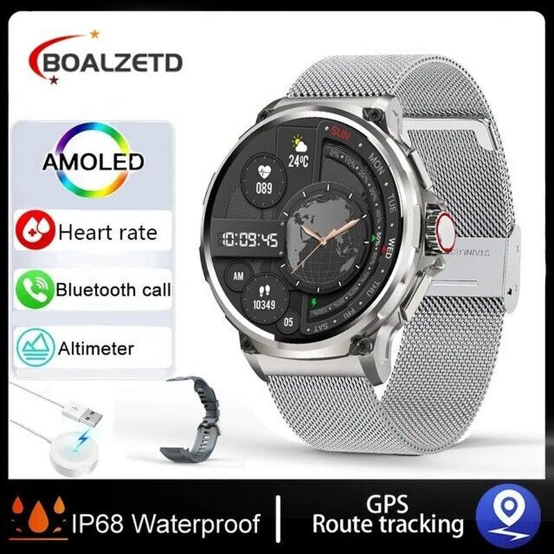1.85" Ultra HD Smartwatch with GPS & Bluetooth Calling, Fitness Tracker with Heart Rate, Sleep & Health Monitoring, Sports Smart Watch for Men Women, Ideal Gym Gift