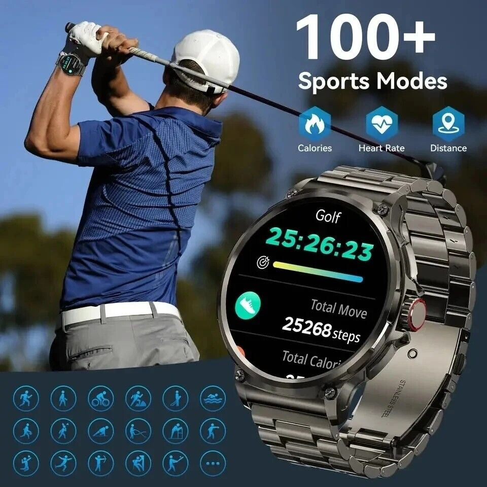 1.85" Ultra HD Smartwatch with GPS & Bluetooth Calling, Fitness Tracker with Heart Rate, Sleep & Health Monitoring, Sports Smart Watch for Men Women, Ideal Gym Gift