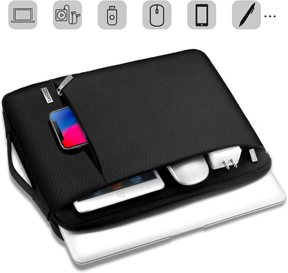 360° Protective 11.6 Inch Laptop Sleeve – Slim Waterproof Shockproof Case for Surface Pro 7/8/9, Laptop Go 2/3, MacBook Air 11, 11–12" Chromebook – Black Carrying Bag