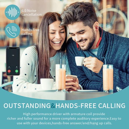 Bluetooth 5.3 Wireless Earbuds, IPX7 Waterproof Sport Headphones with 12H Playtime, Noise Isolating Stereo Sound Earphones for Running, Workout, Gym – Red