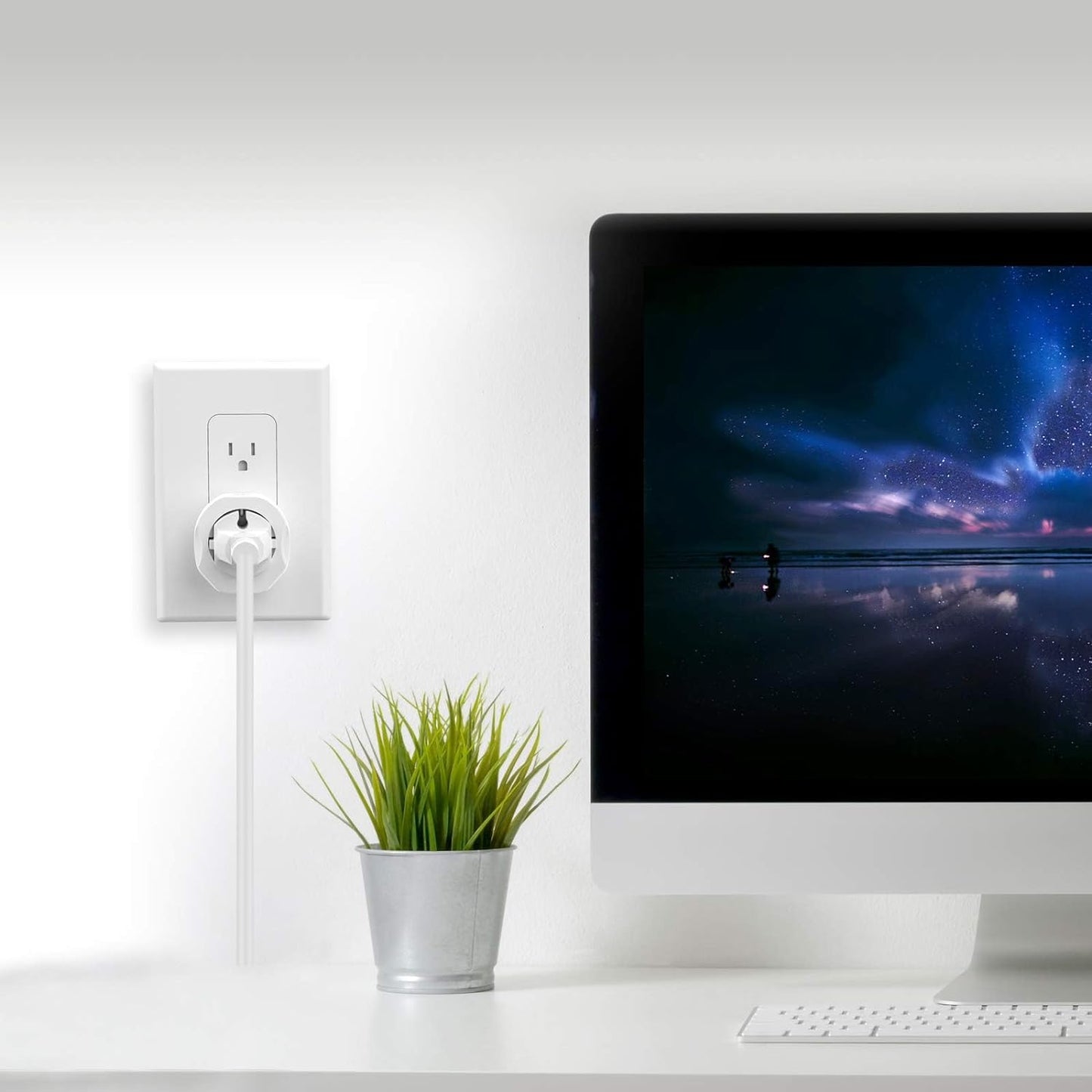 EU to US Plug Adapter (1 Pack) – European to USA Travel Power Converter for Type C, E, F Plugs – Compatible with EU, Spain, France Outlets to American Sockets