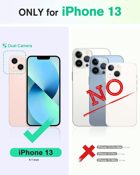 Wallet Case for iPhone 13 5G – RFID Blocking Card Holder | Protective TPU Interior | Magnetic PU Leather Folio Stand Flip Cover | Compatible with iPhone 13 6.1" (2021) – Lake Blue