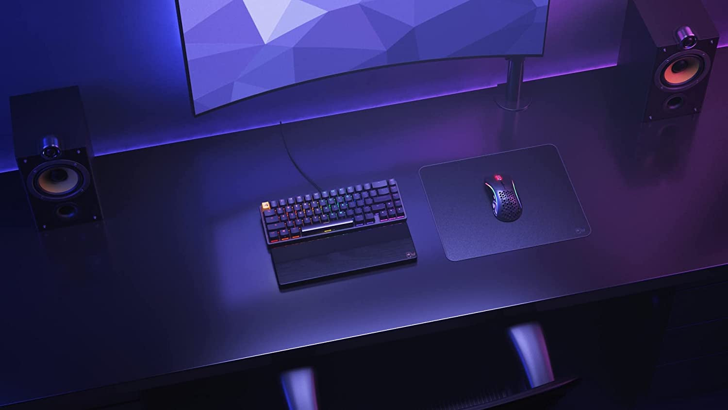 Large Gaming Mouse Pad – Stealth Edition | Premium Black Cloth with Stitched Edges | Smooth Precision Surface | 11" x 13" (G-L-Stealth)