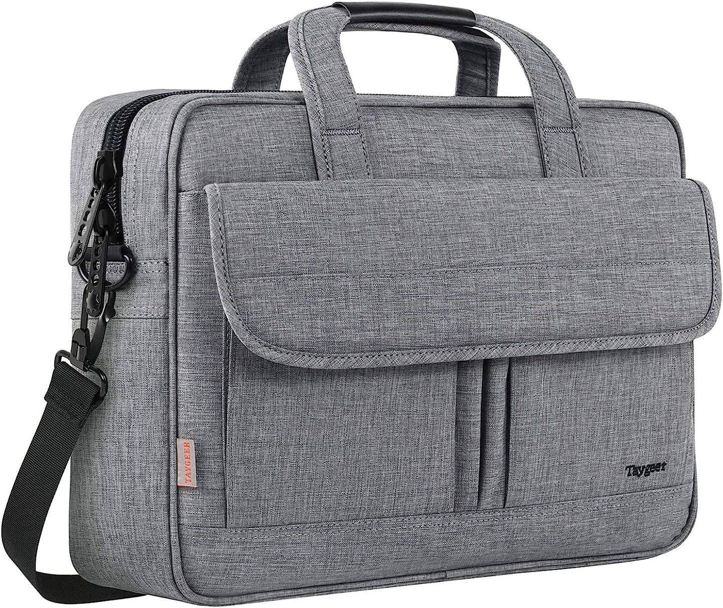 17-Inch Laptop Briefcase – Water-Resistant Business Laptop Bag with Shoulder Strap, Slim & Lightweight Carry-On Computer Case for Men & Women – Professional Work Tote, Travel Office Gift (Grey)