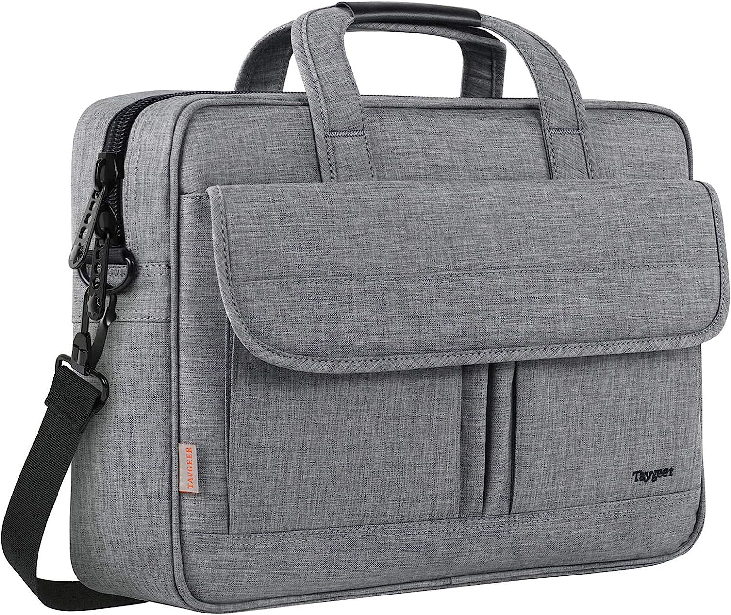 17-Inch Laptop Briefcase – Water-Resistant Business Laptop Bag with Shoulder Strap, Slim & Lightweight Carry-On Computer Case for Men & Women – Professional Work Tote, Travel Office Gift (Grey)