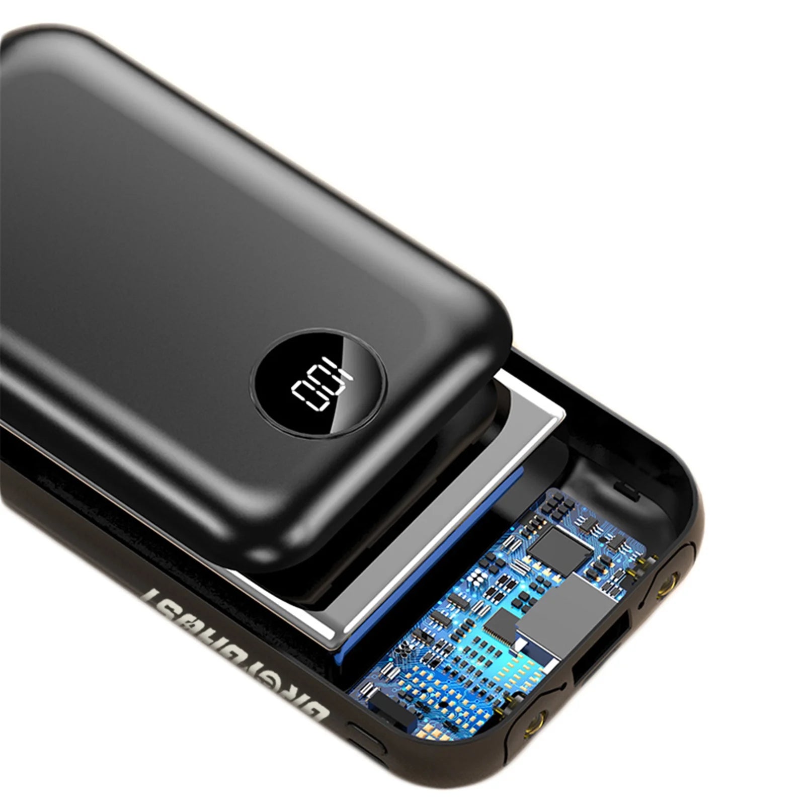 Portable 10000mAh Power Bank | Dual Input Fast Charging with LCD Display & Dual LED Flashlights | High-Capacity Backup Battery Pack for Smartphones, Android, Tablets & More