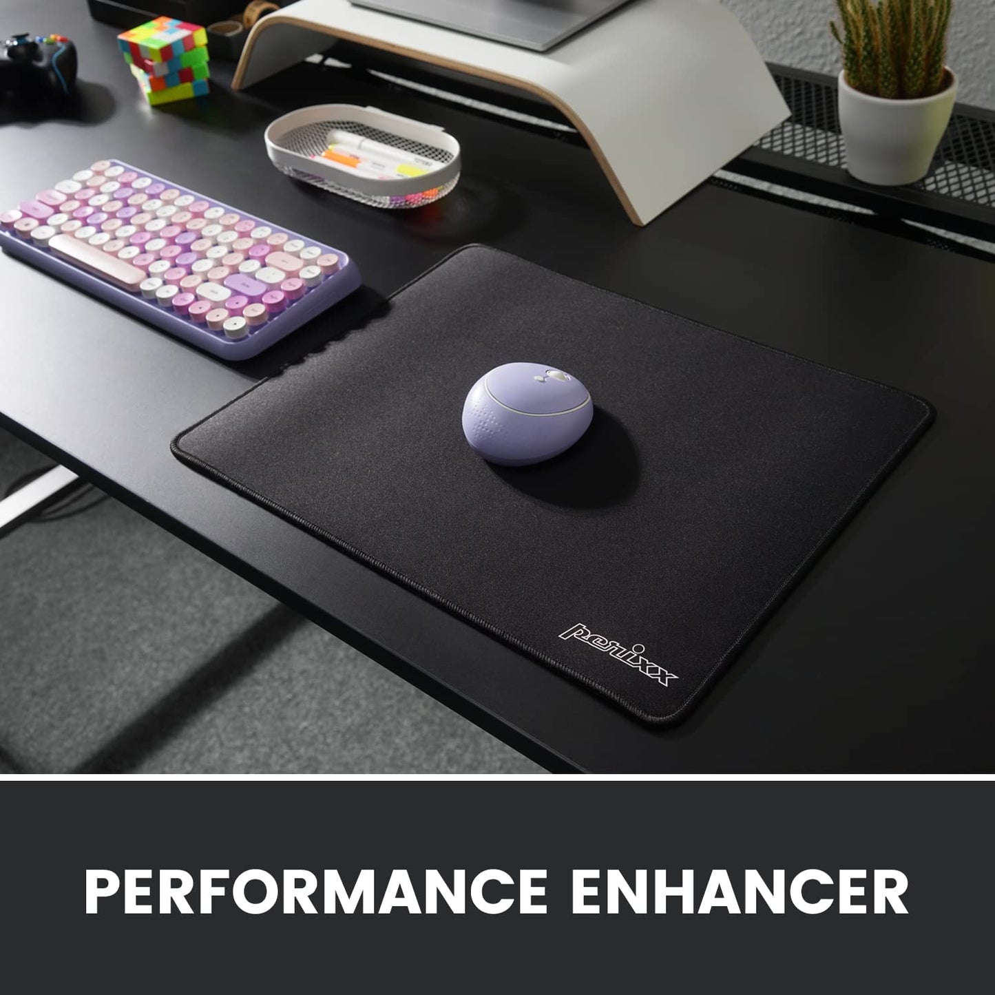 DX-1000XL Waterproof Gaming Mouse Pad – XL 15.75 x 12.6" Non-Slip Mouse Mat with Stitched Edges & Rubber Base – Extended Desk Pad for Laptop & Desktop, Black