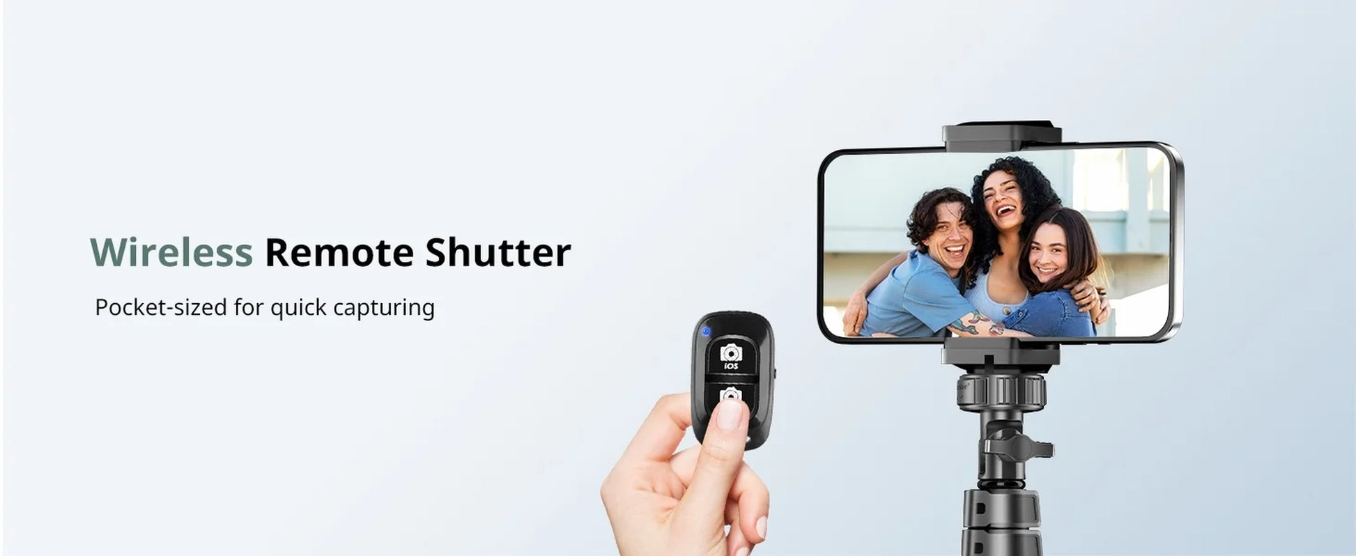 Innotech 62" Extendable Phone Tripod & Selfie Stick with Wireless Remote & Universal Phone Holder — Compatible with iPhone, Android, and Cameras