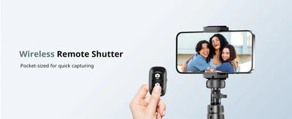 Innotech 62" Extendable Phone Tripod & Selfie Stick with Wireless Remote & Universal Phone Holder — Compatible with iPhone, Android, and Cameras