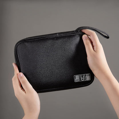 Waterproof Travel Electronic Organizer – Portable Tech Accessories Storage Bag for Cables, Chargers, Hard Drives, SD Cards & More