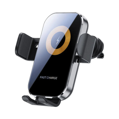 15W Wireless Car Charger Mount – Fast Qi Charging Auto-Clamping Phone Holder for Air Vent, Compatible with iPhone 14/13/12/11/X & Samsung Galaxy S22/S20/S10/S9/Note 20/10/9