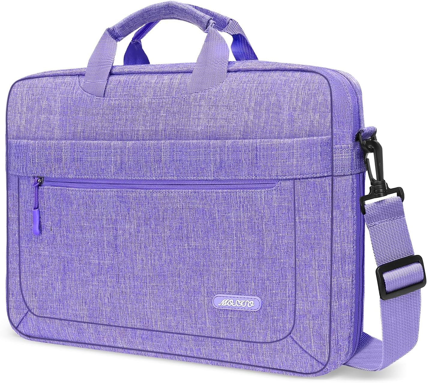 13–14 Inch Laptop Shoulder Messenger Bag – Compatible with MacBook Air/Pro, MacBook Pro 14 Inch M3/M2/M1 (2021–2023), Adjustable Depth Design, Stylish Slim Notebook Case, Purple