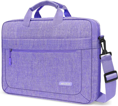 13–14 Inch Laptop Shoulder Messenger Bag – Compatible with MacBook Air/Pro, MacBook Pro 14 Inch M3/M2/M1 (2021–2023), Adjustable Depth Design, Stylish Slim Notebook Case, Purple