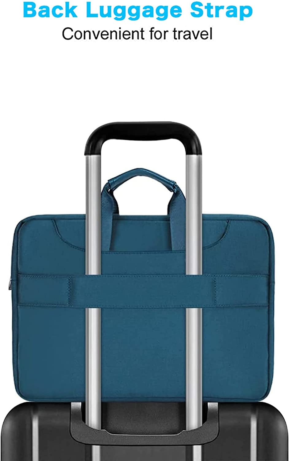 360° Protective Laptop Shoulder Bag – Teal Green Sleeve with Belt, Compatible with MacBook Air 15" M4/M3/M2 A3241 A3114 A2941, MacBook Pro 16" M4/M3/M2/M1, Fits 15-15.6" Notebooks