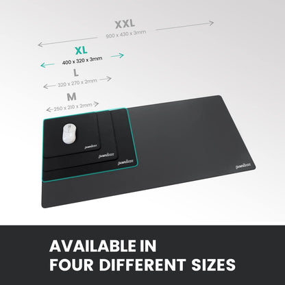 DX-1000XL Waterproof Gaming Mouse Pad – XL 15.75 x 12.6" Non-Slip Mouse Mat with Stitched Edges & Rubber Base – Extended Desk Pad for Laptop & Desktop, Black