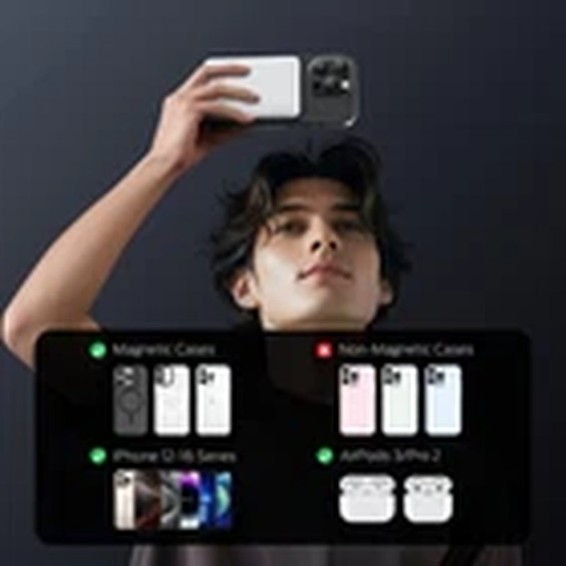 Magnetic Wireless Power Bank 10000mAh – Portable Fast Charger Battery Pack Compatible with iPhone 16/15/14/13/12 Series