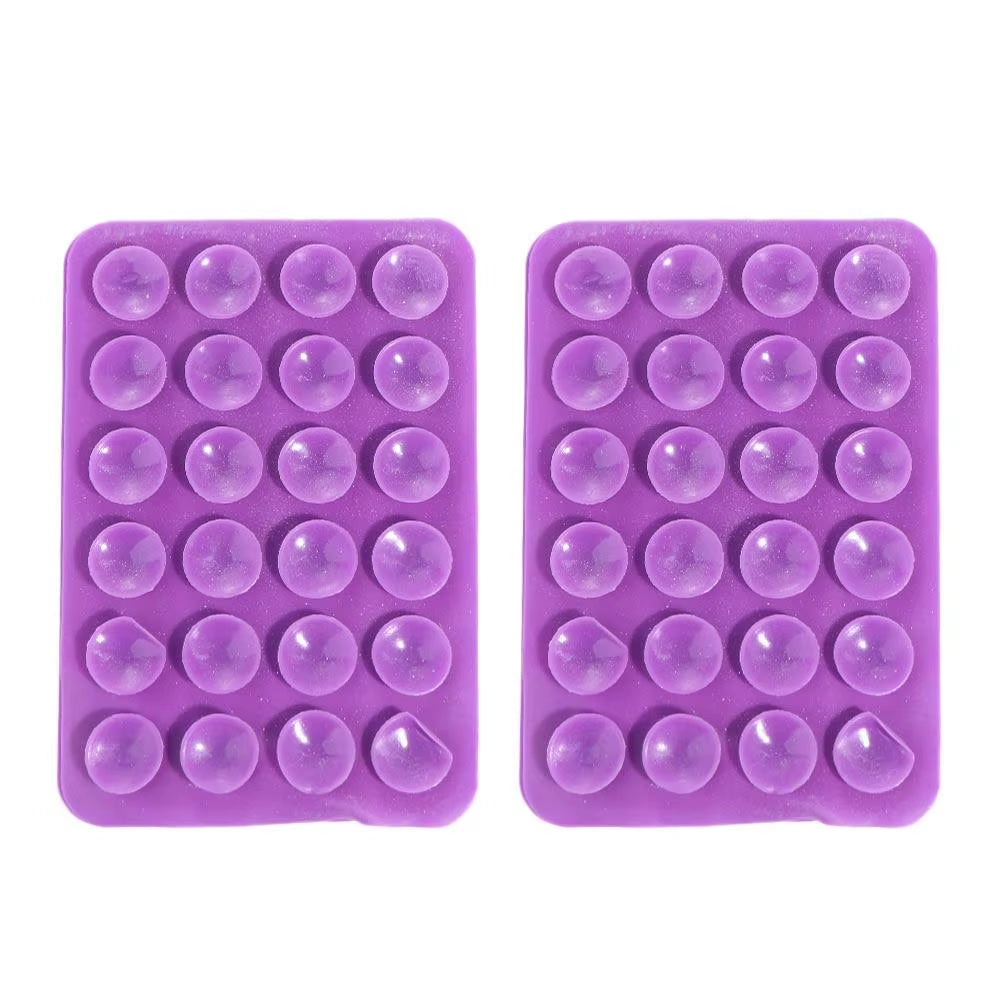 2-Pack Double-Sided Silicone Suction Pads – Adhesive Mobile Phone Fixture with Strong Suction Cups for Repair & Mounting