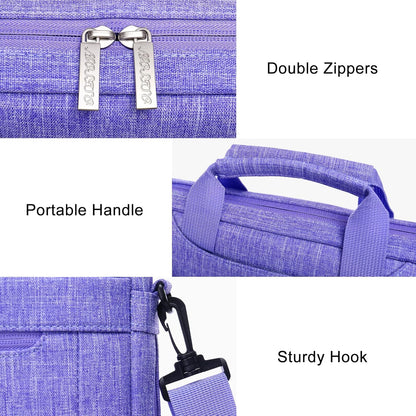 13–14 Inch Laptop Shoulder Messenger Bag – Compatible with MacBook Air/Pro, MacBook Pro 14 Inch M3/M2/M1 (2021–2023), Adjustable Depth Design, Stylish Slim Notebook Case, Purple