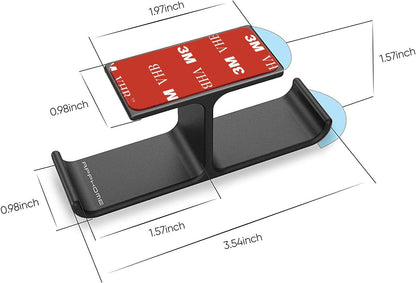 Under-Desk Headphone Hanger Stand – Aluminum Dual Headset Holder with Strong Adhesive Mount – Stick-On Hook for All Headphones & Gaming Accessories