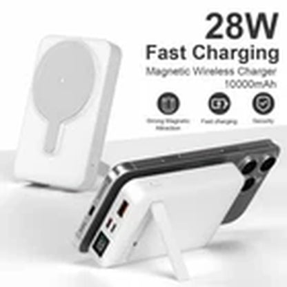 Magnetic Wireless Power Bank 10000mAh – Portable Fast Charger Battery Pack Compatible with iPhone 16/15/14/13/12 Series