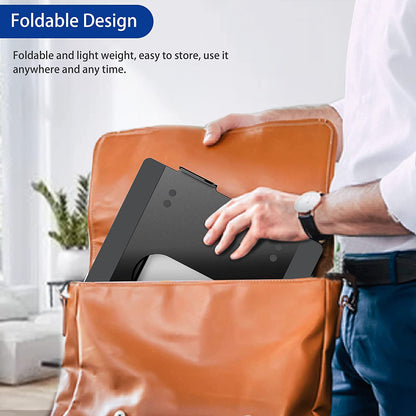 LS10 Aluminum Laptop Stand – Ergonomic Adjustable Notebook & Computer Holder for 10-14" Laptops, Compatible with MacBook Air/Pro, Dell, HP, Lenovo, and More – Sleek Black Finish