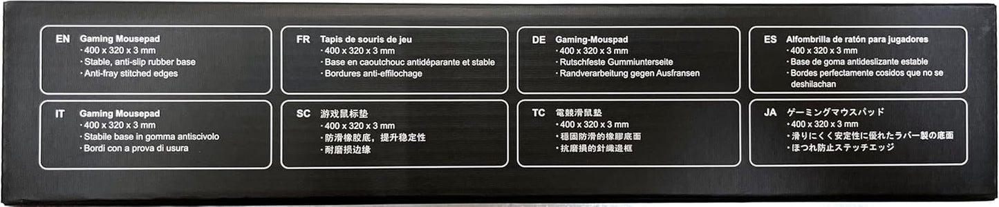 DX-1000XL Waterproof Gaming Mouse Pad – XL 15.75 x 12.6" Non-Slip Mouse Mat with Stitched Edges & Rubber Base – Extended Desk Pad for Laptop & Desktop, Black